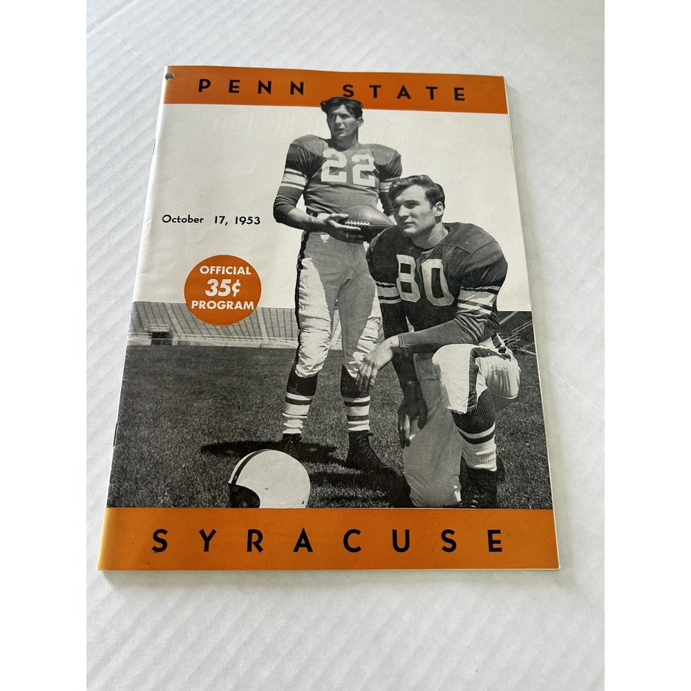 1953 Penn State v Syracuse Vintage‎ Football Official Program 10/17/1953